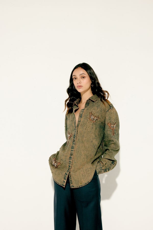 Perte D'ego — "Le Monarch" stonework shirt