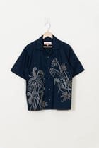 "Celestial vines" hand embroidered Shirt view 1