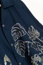 "Celestial vines" hand embroidered Shirt view 2
