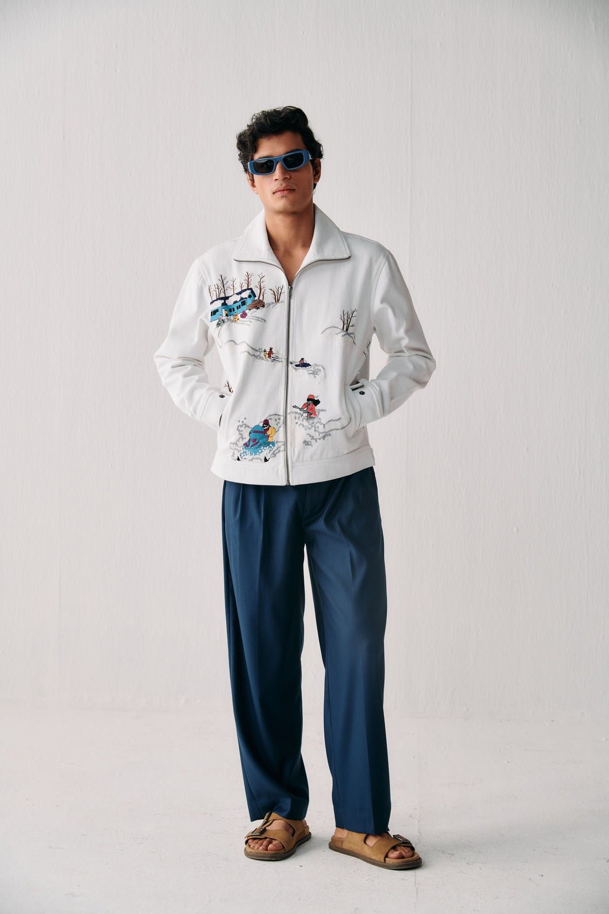 "Aprés ski" embroidered zip up jacket - image 1