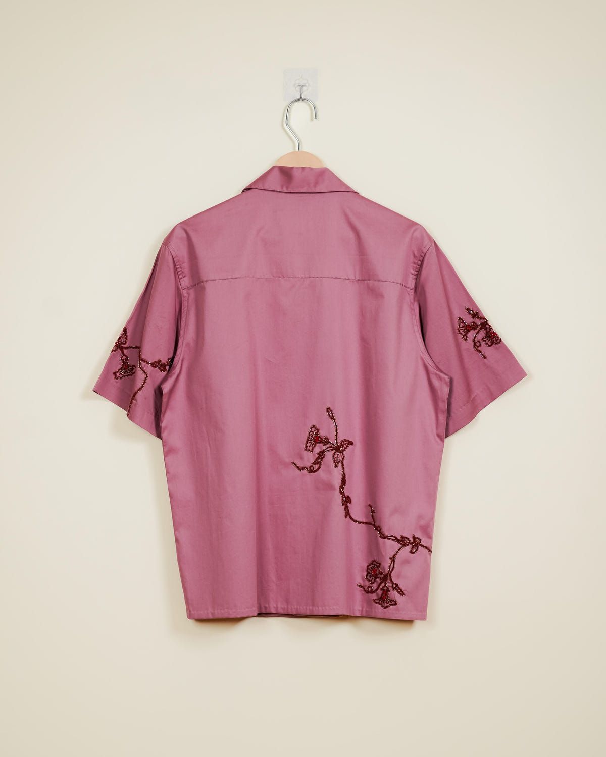 Raspberry Glaze Hand-Embroidered Shirt - image 4