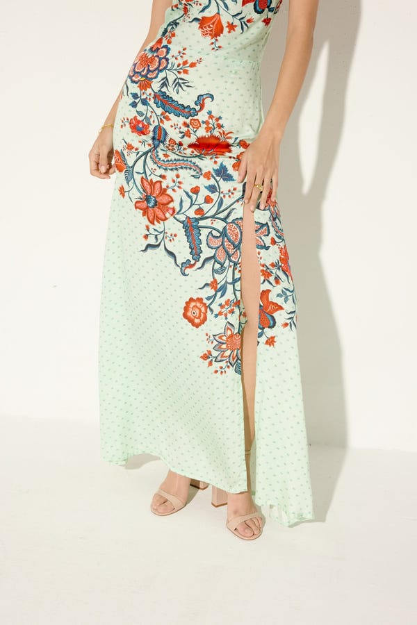 Perte D'ego — "Le Siciliy" Pleated Cowl Aline Dress