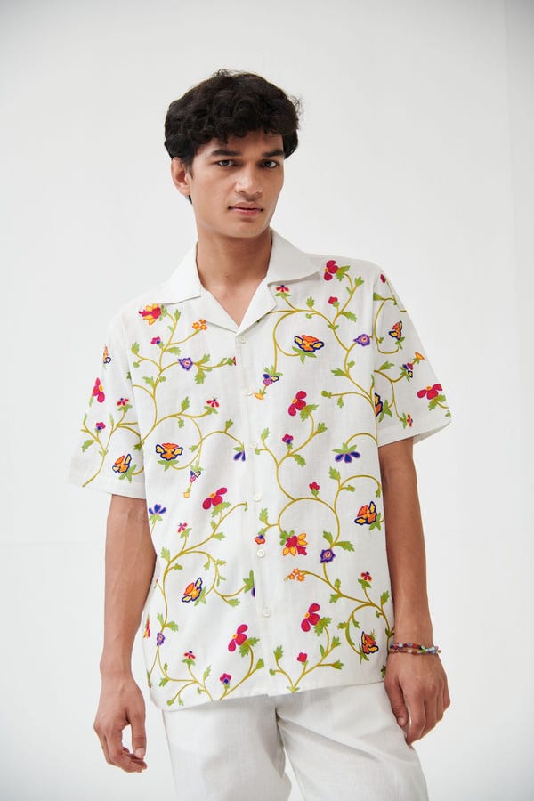 Perte D'ego — "La vallée" embroidered shirt
