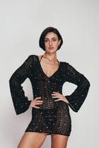 Midnight Spark Crochet Dress view 1