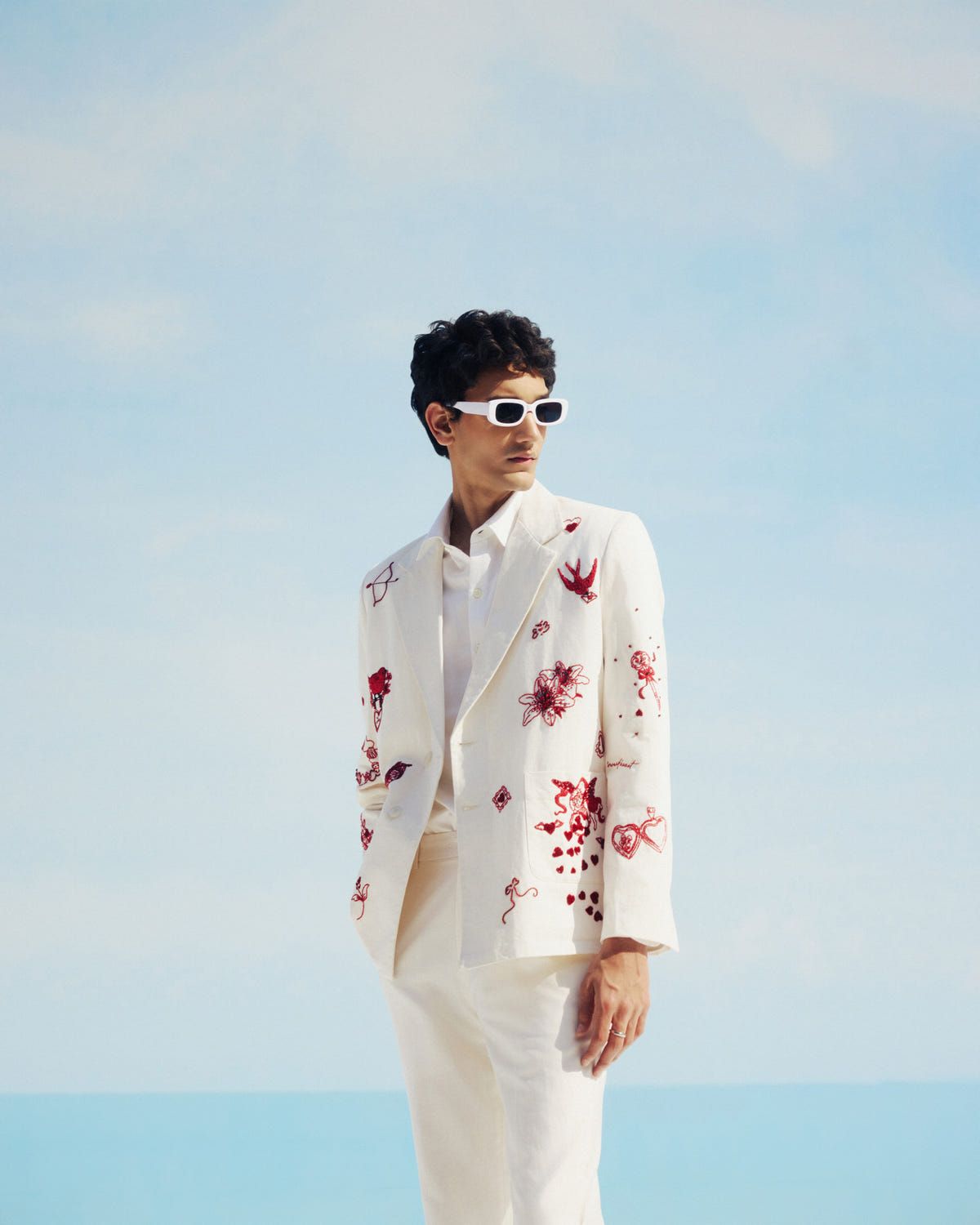 "Amour Sauvage" Hand Embroidered Blazer - image 4
