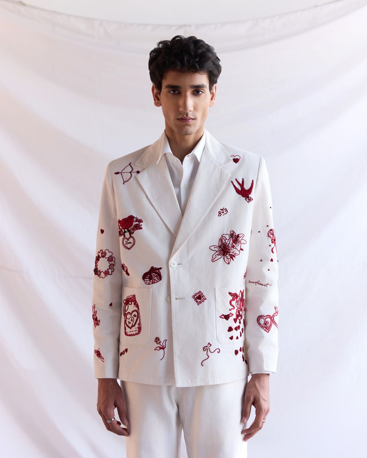 "Amour Sauvage" Hand Embroidered Blazer - image 7