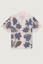 Blue floral appliqué shirt view 1