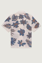 Blue floral appliqué shirt view 4