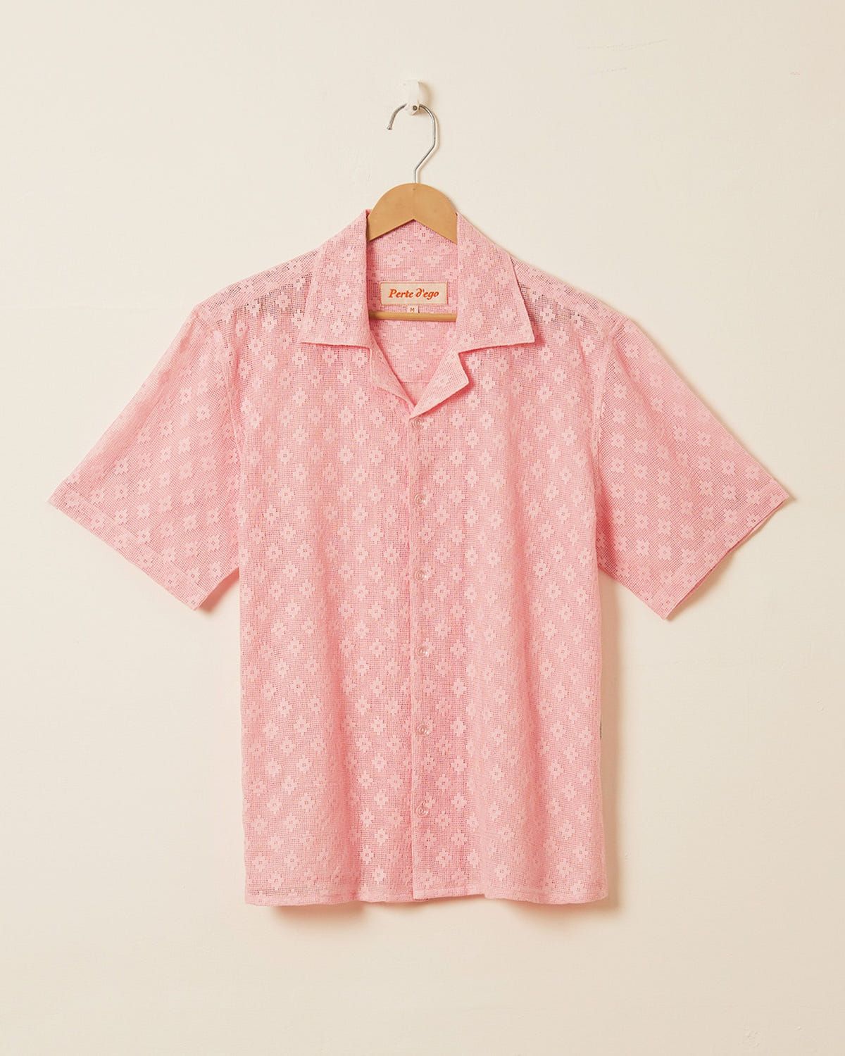 Baby pink lace shirt - image 1