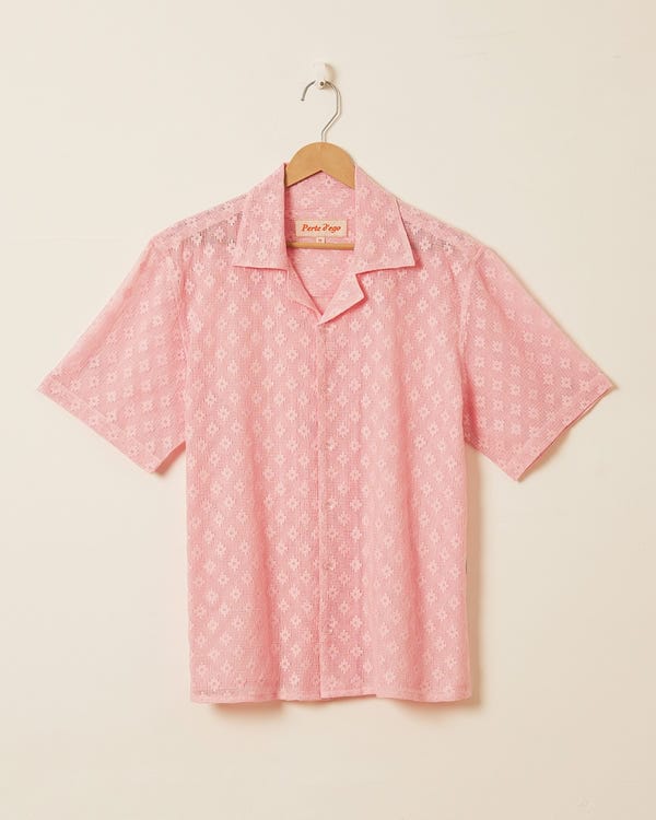 Perte D'ego — Baby pink lace shirt