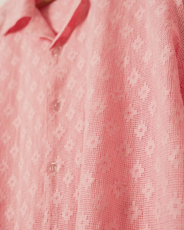 Perte D'ego — Baby pink lace shirt