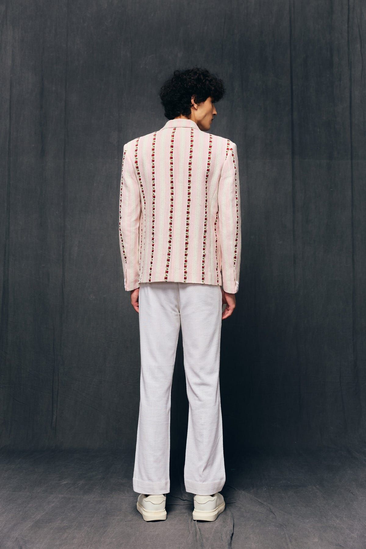 "Love stripes" embroidered blazer - image 5