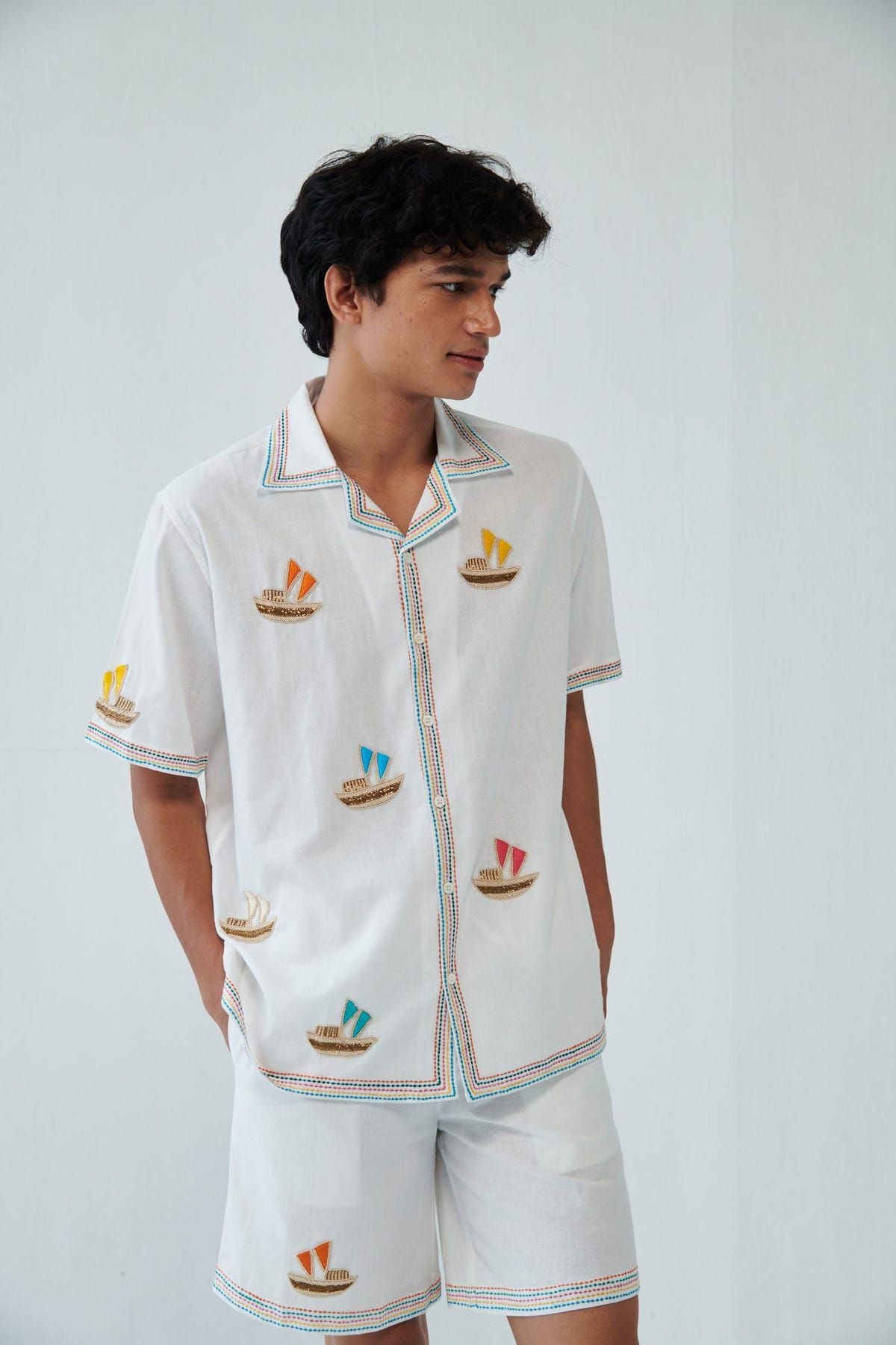 "Le Riveria" hand embroidered Shirt - image 2