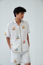 "Le Riveria" hand embroidered Shirt view 2