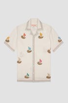 "Le Riveria" hand embroidered Shirt view 3