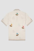 "Le Riveria" hand embroidered Shirt view 4