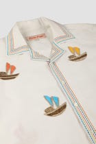 "Le Riveria" hand embroidered Shirt view 5
