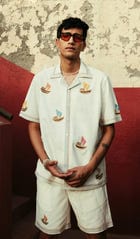 "Le Riveria" hand embroidered Shirt view 6
