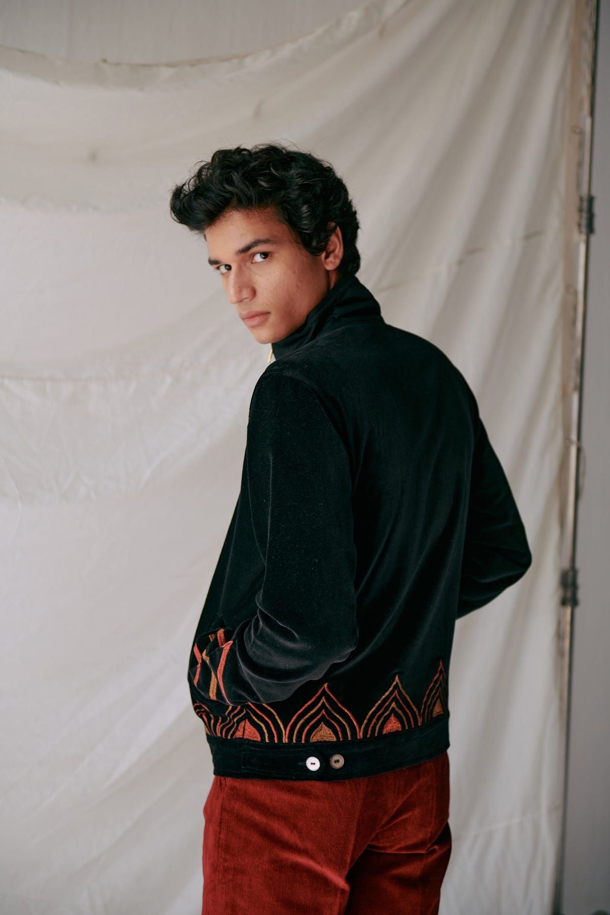 “Jharokha” embroidered racing jacket - image 3