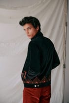 “Jharokha” embroidered racing jacket view 3