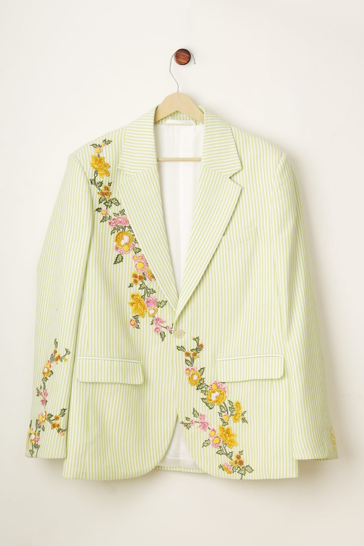 "Gardenia" hand embroidered blazer - image 1