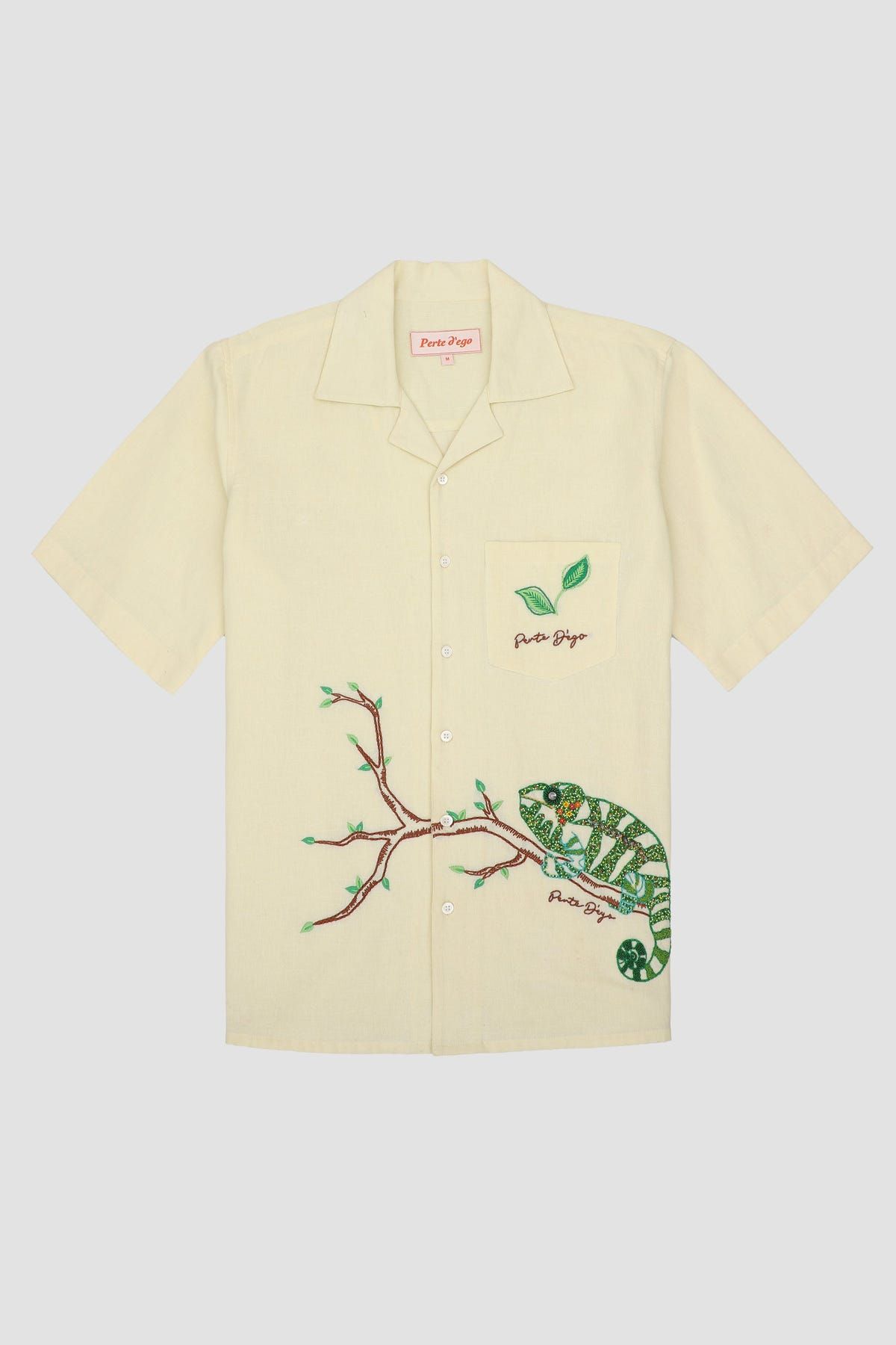 "Le chameleon" hand embroidered Shirt - image 1