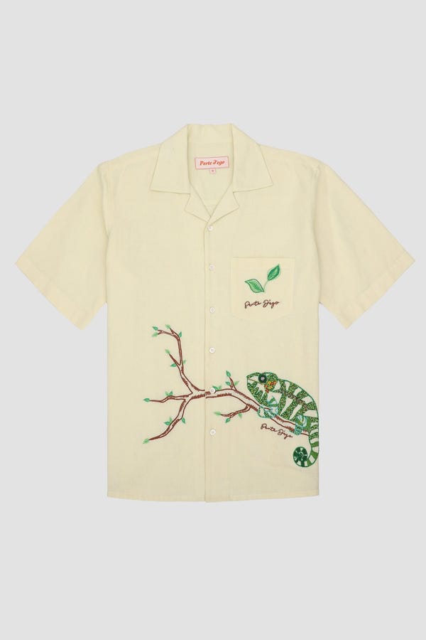 Perte D'ego — "Le chameleon" hand embroidered Shirt