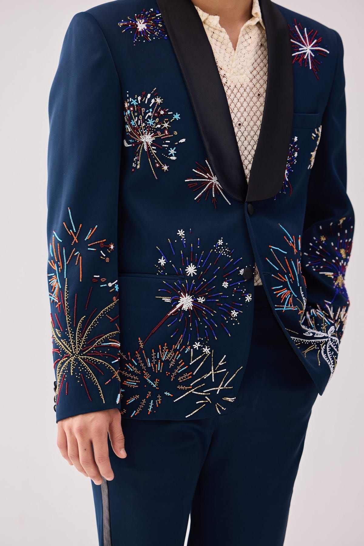 "Le Celebration" hand embroidered blazer - image 1