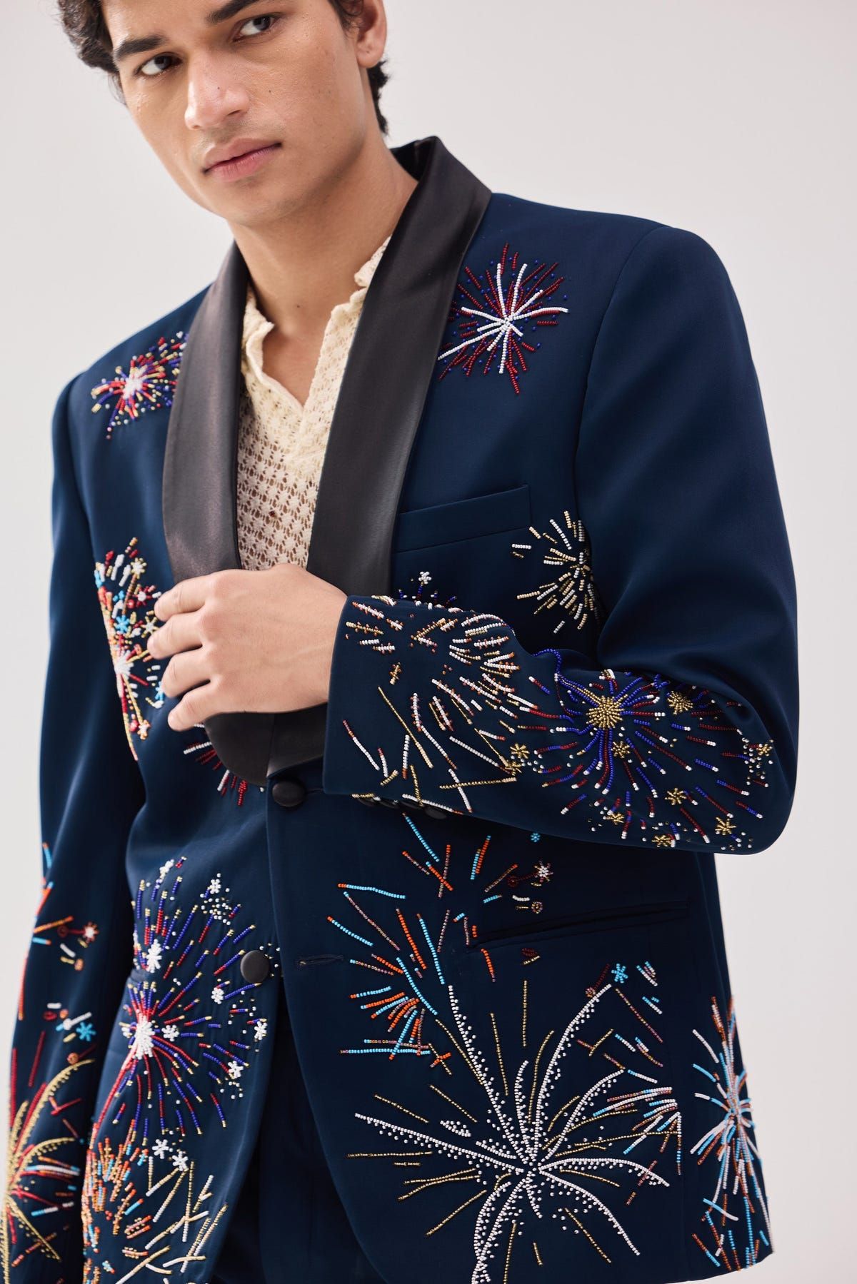 "Le Celebration" hand embroidered blazer - image 3