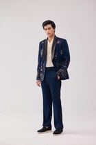 "Le Celebration" hand embroidered blazer view 6