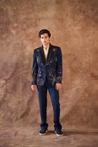 "Le Celebration" hand embroidered blazer view 7