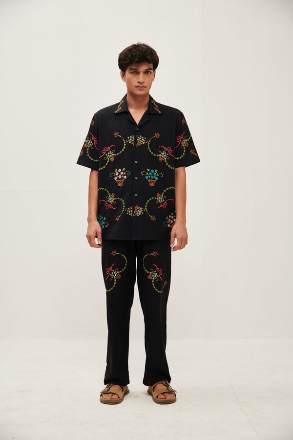 Perte D'ego — "Le Sicily" embroidered resort set