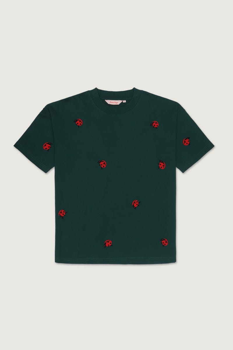"Ladybug" hand embroidered T-Shirt
