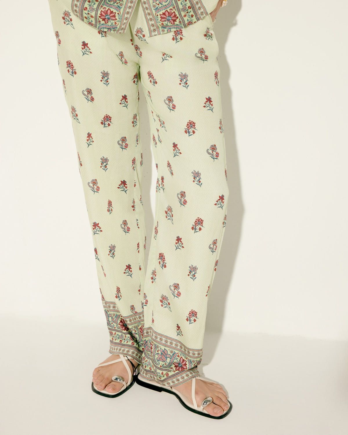 Pistachio Green Print Lounge Pants - image 1