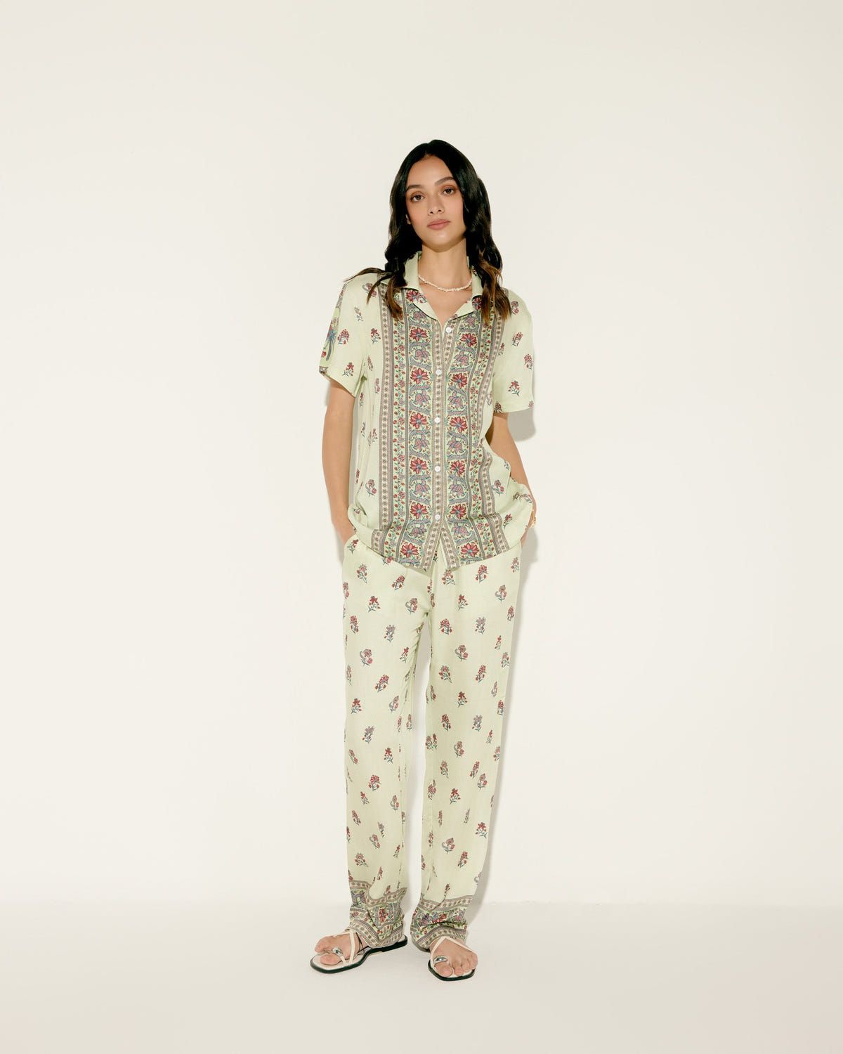 Pistachio Green Print Lounge Pants - image 2
