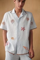 Seashells embroidered Shirt view 1