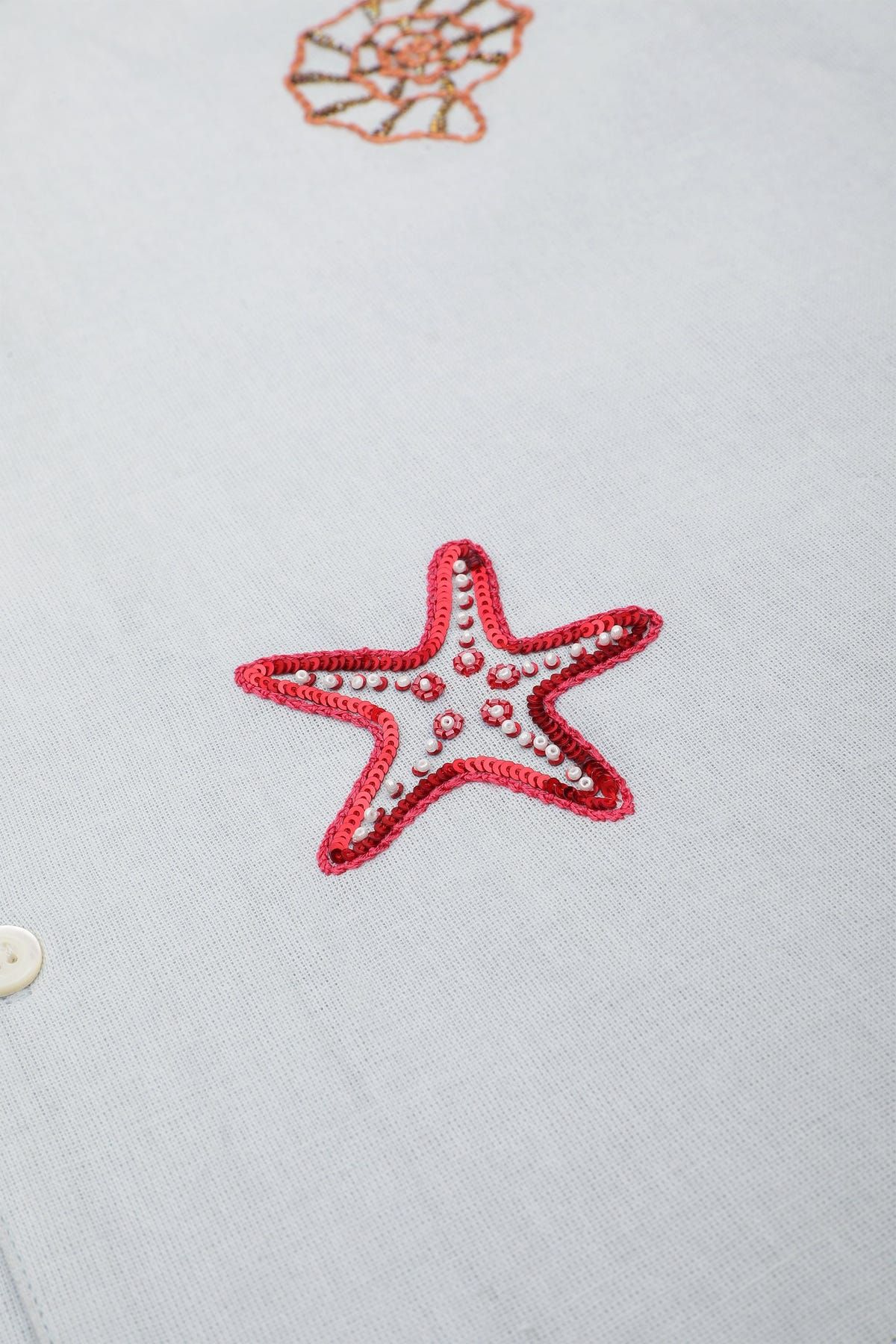 Seashells embroidered Shirt - image 6