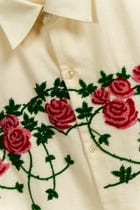 Beadwork roses hand embroidered shirt view 4