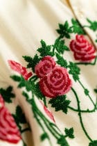 Beadwork roses hand embroidered shirt view 5