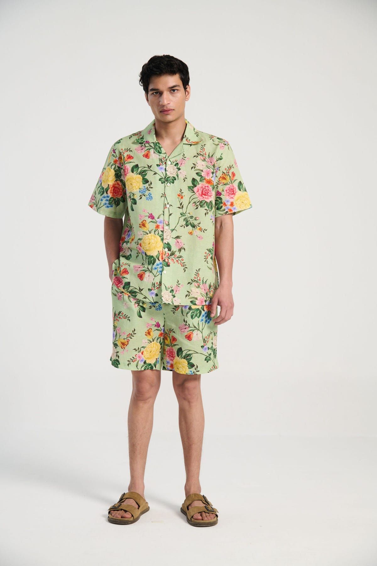 Vintage victorian floral lounge shorts - image 1