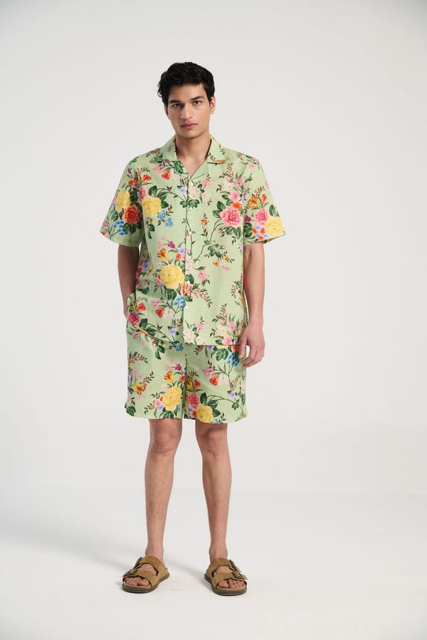Perte D'ego — Vintage victorian floral lounge shorts
