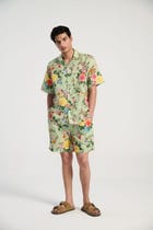 Vintage victorian floral lounge shorts view 3