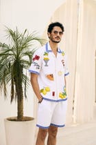 “An Italian Summer” hand embroidered shirt view 3