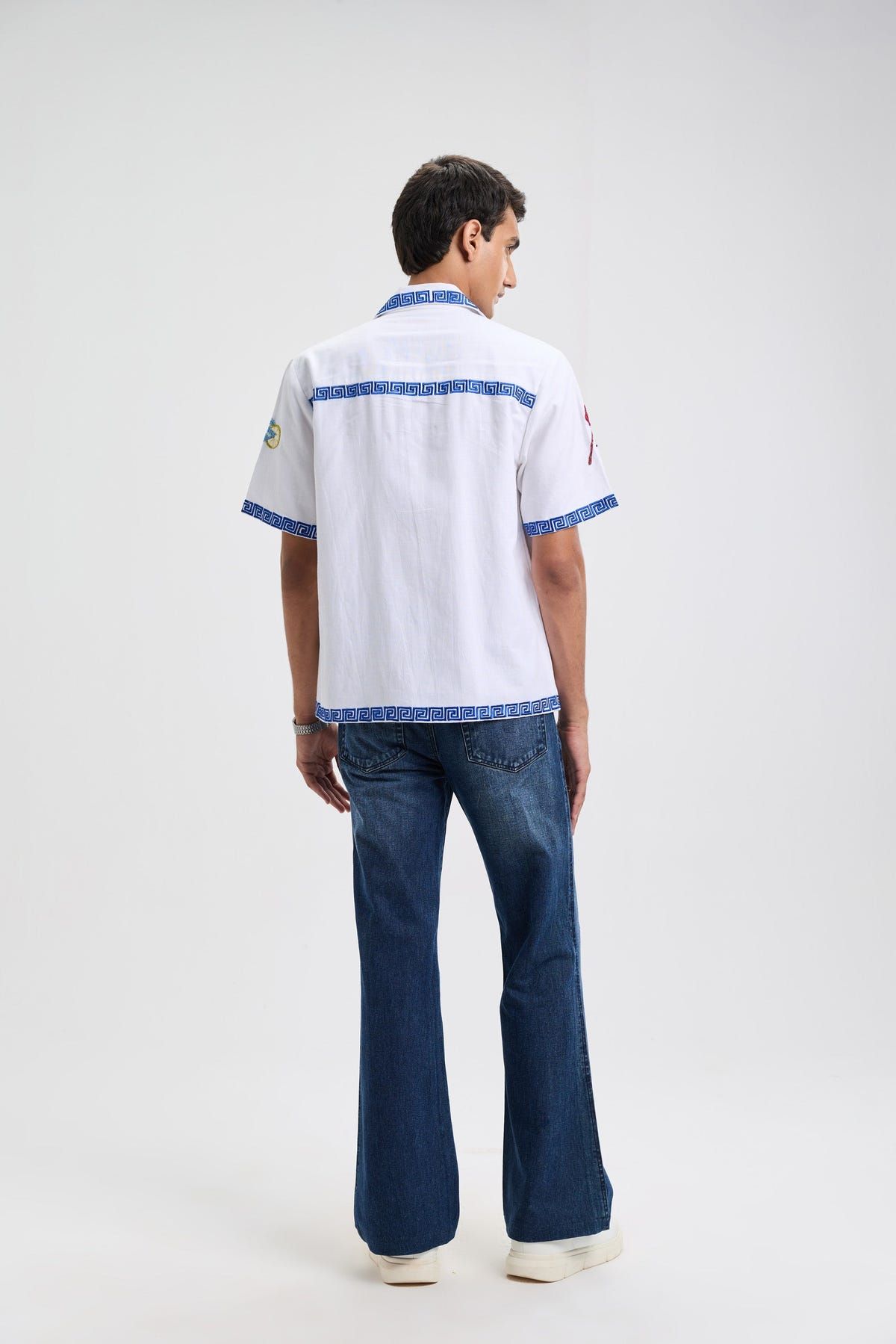 “An Italian Summer” hand embroidered shirt - image 6