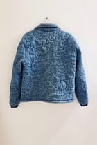 Denim Embroidered paisley quilted jacket view 2