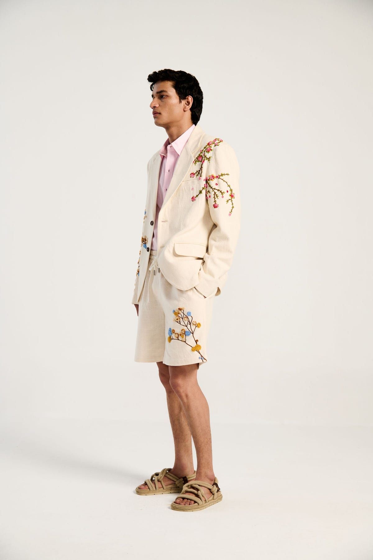 "Le Summer"  hand embroidered blazer - image 3
