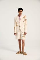 "Le Summer"  hand embroidered blazer view 4