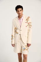 "Le Summer"  hand embroidered blazer view 7