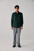 "Le Cannes" hand embroidered evening shirt view 2