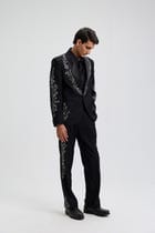 "Midnight in Paris" Hand Embroidered Pants view 3